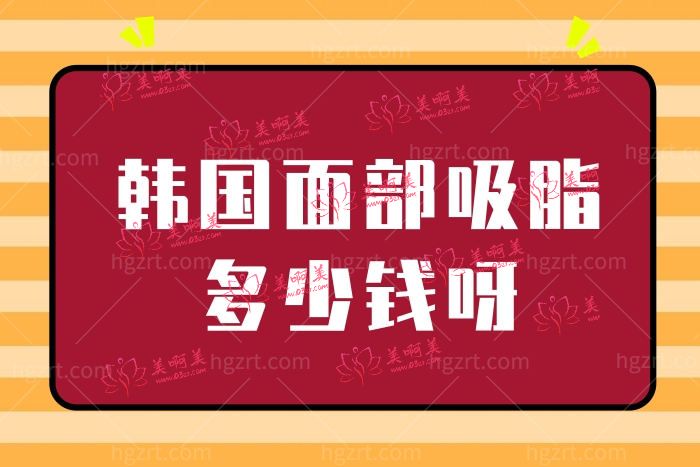 韩国面部吸脂多少钱呀