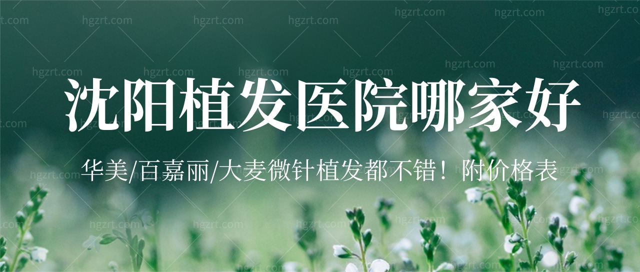 沈阳植发医院哪家好?华美/百嘉丽/大麦微针植发不错!附价格!